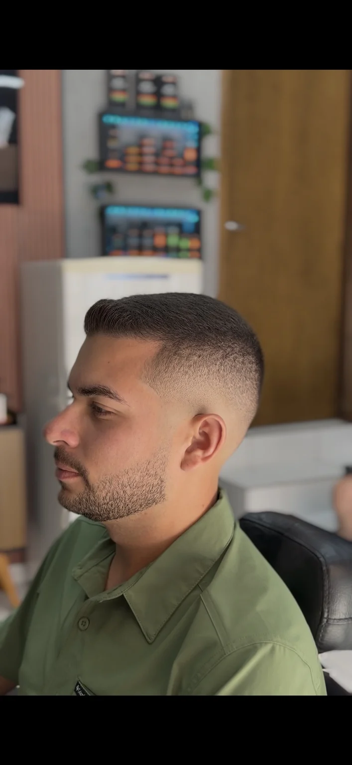 Acabamento de corte masculino
